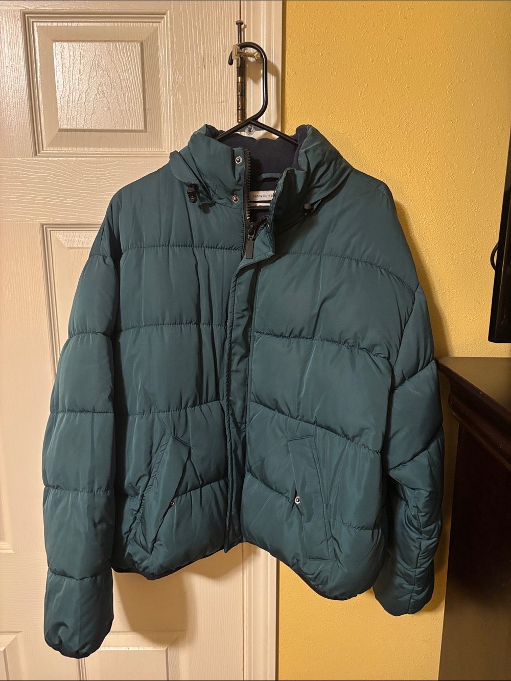 Urban Outfitters dark green Quilted Puffer Jacket - Picture 3 of 10